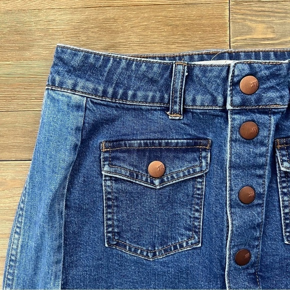 Madewell Straight Denim Mini Skirt: Pieced Edition - Picture 6 of 8